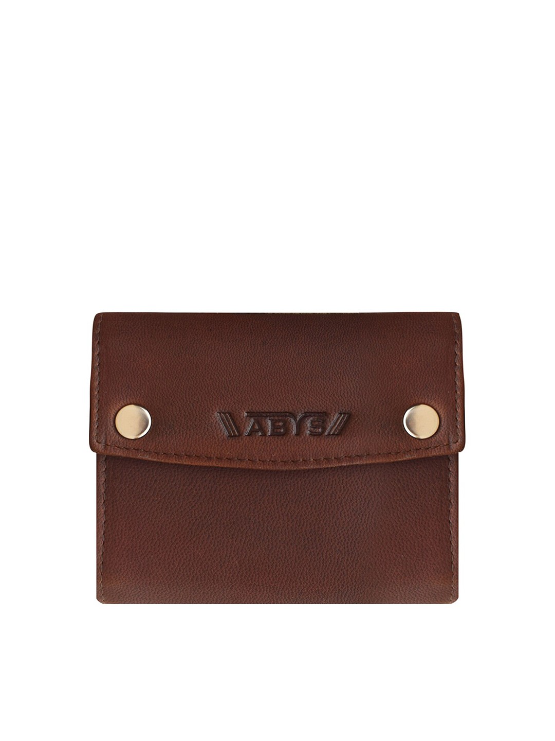 

ABYS Men Brown Solid Leather Card Holder