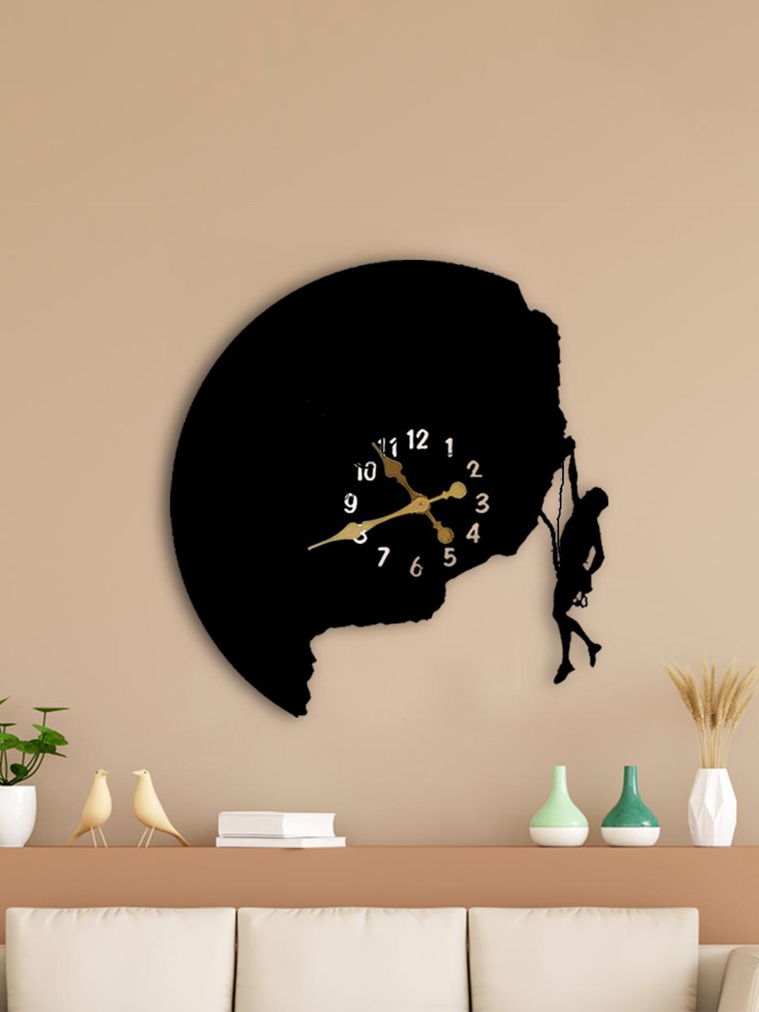 

THE ARTMENT Black & White Abstract Shaped Contemporary Wall Clock