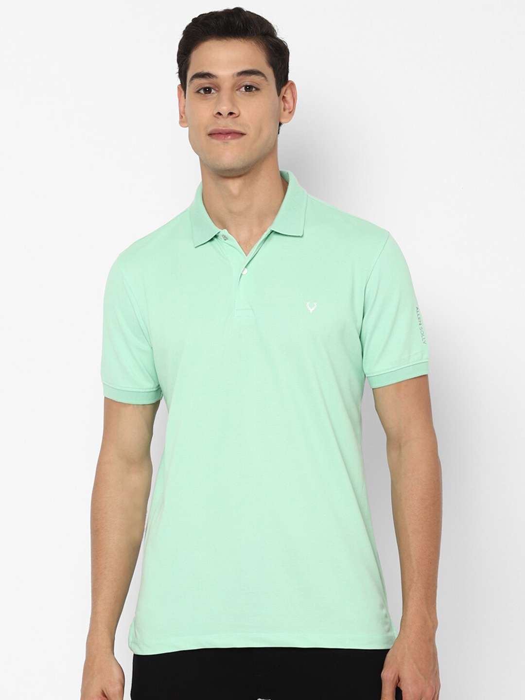 

Allen Solly Men Green Polo Collar T-shirt