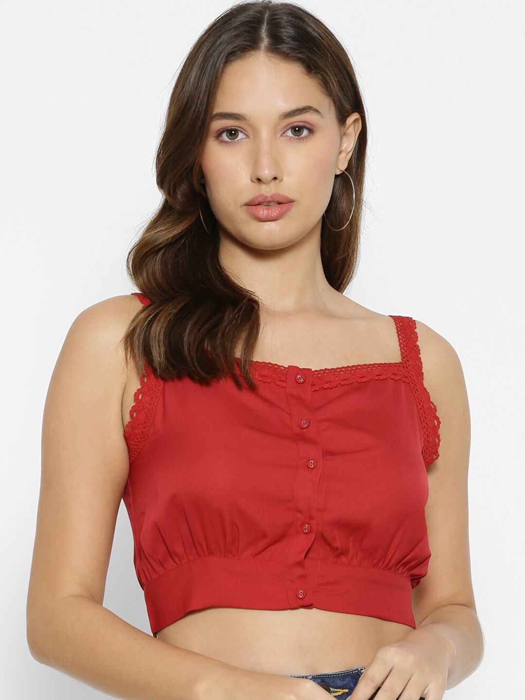 

FOREVER 21 Red Bralette Crop Top