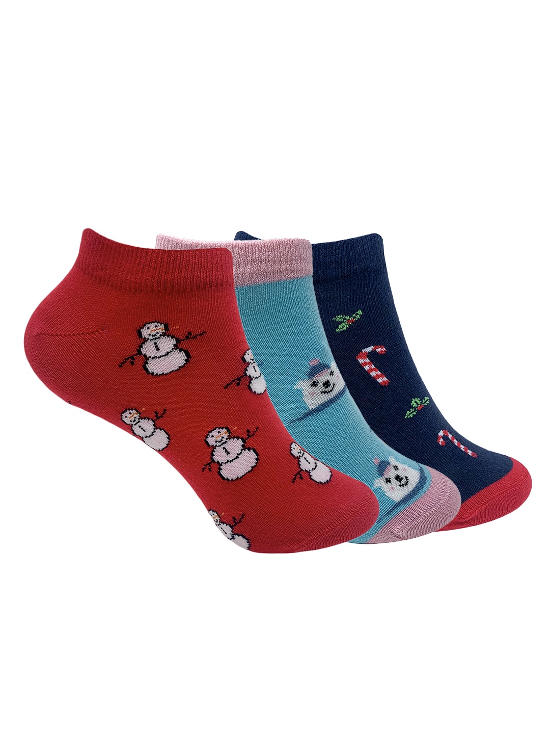 

Mint & Oak Women Pack Of 3 Assorted Above Ankle-Length Socks