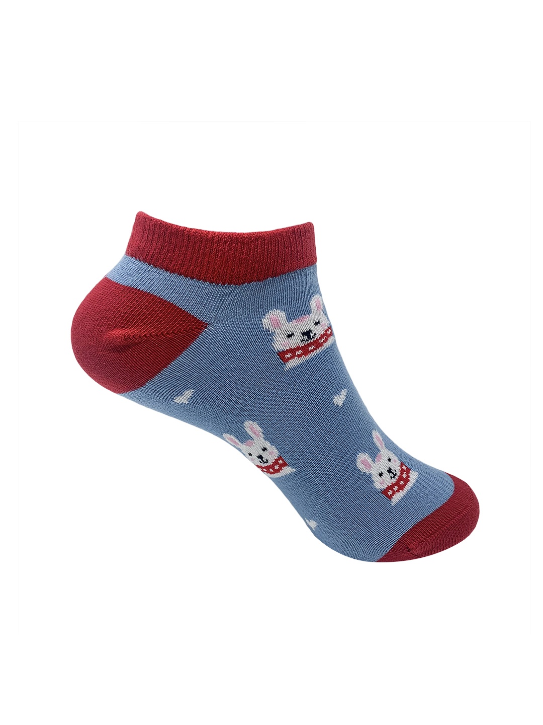 

Mint & Oak Women Blue & Maroon Patterned Ankle Length Socks
