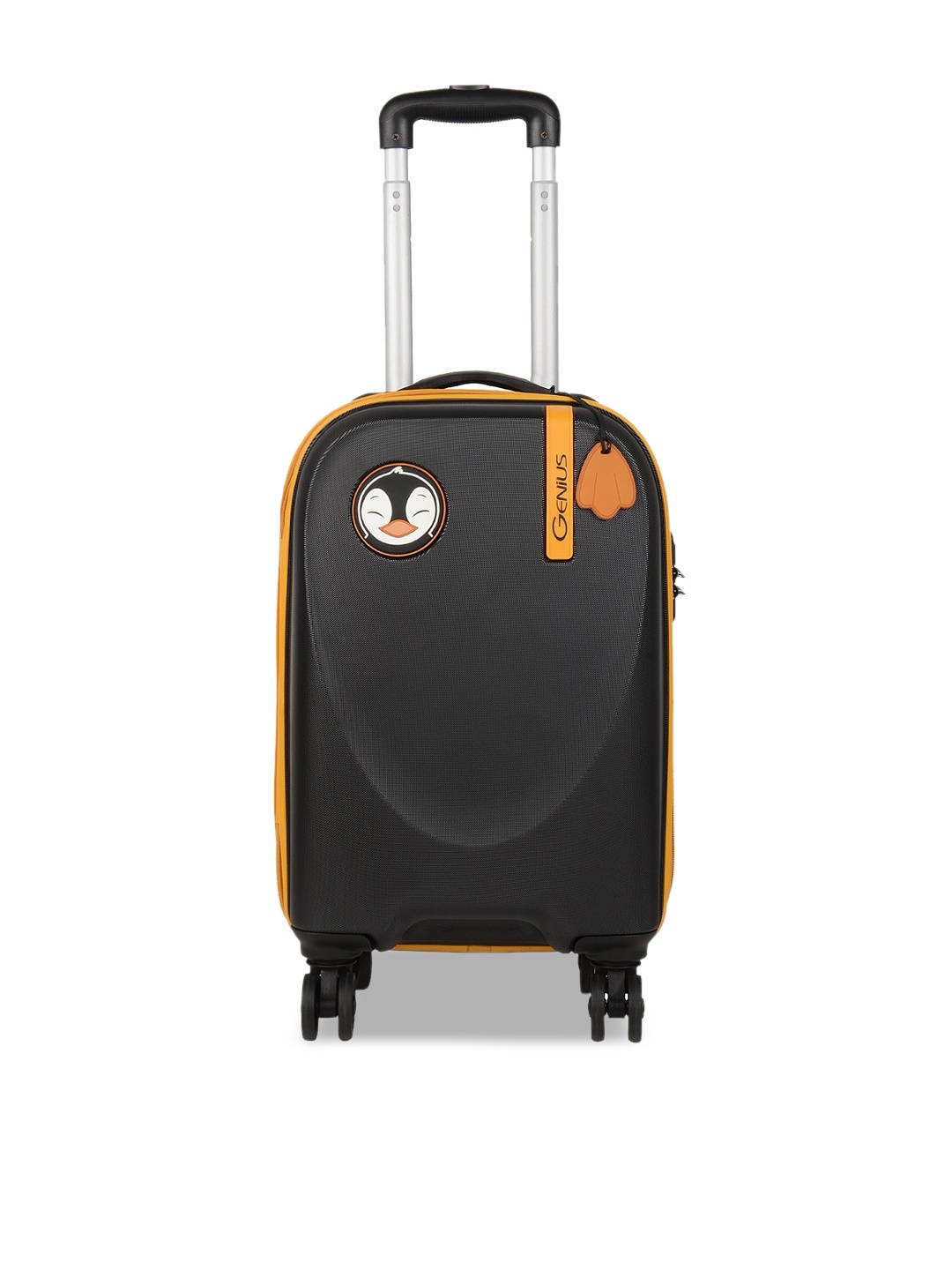 

Genius Unisex Zoolu Lightweight Hard-Sided Cabin Trolley Bag-33L, Black