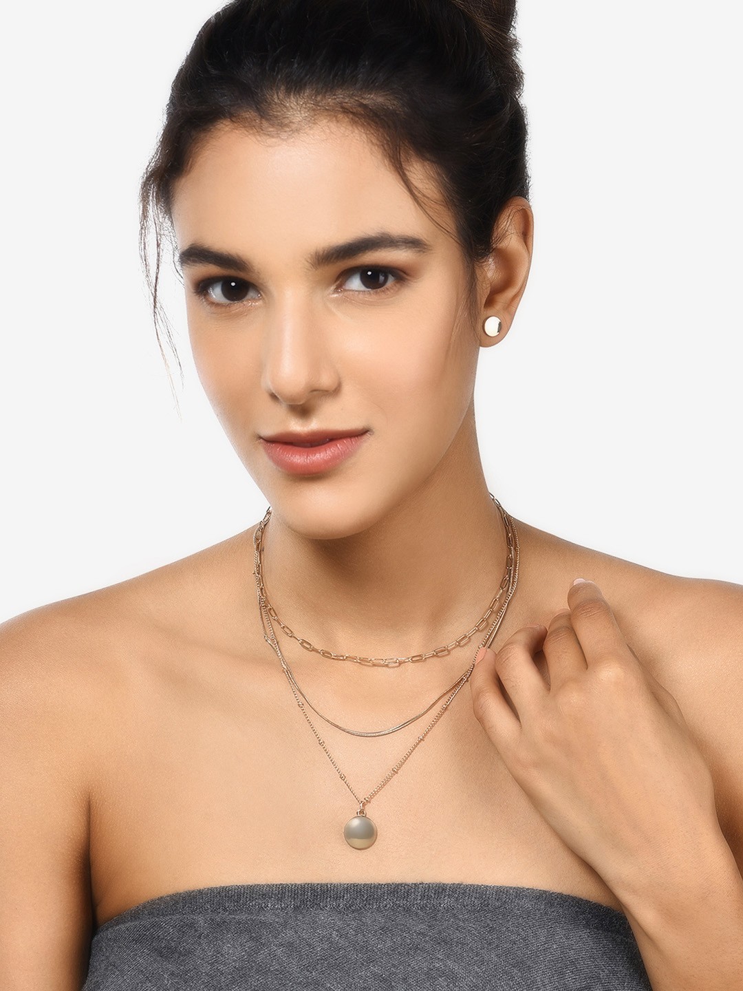 

AMI Gold-Toned Gold-Plated Layered Chain