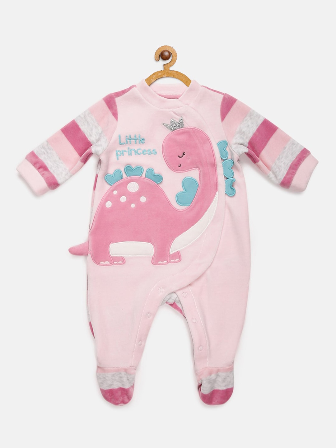 

Chicco Girls Pink & Grey Printed Sustainable Sleepsuit