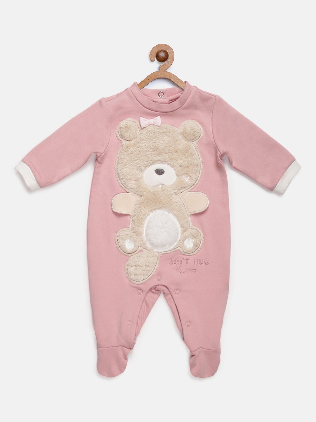 

Chicco Kids Girls Pink Leg-Opening Sustainable Sleepsuit