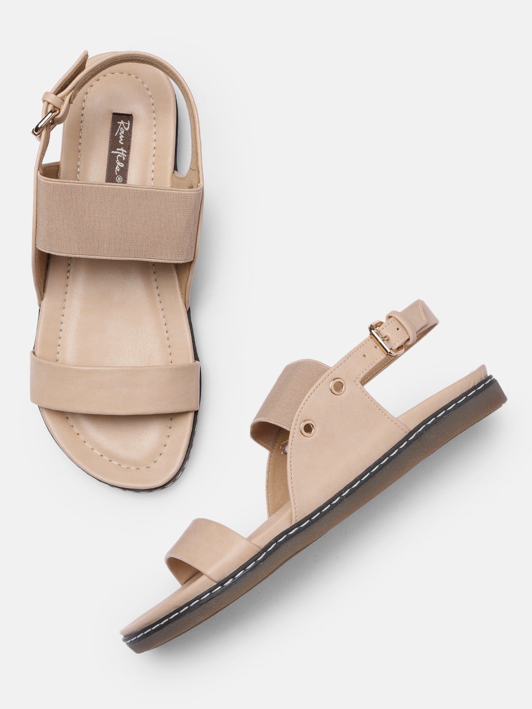 

Raw Hide Women Nude-Coloured Open Toe Flats