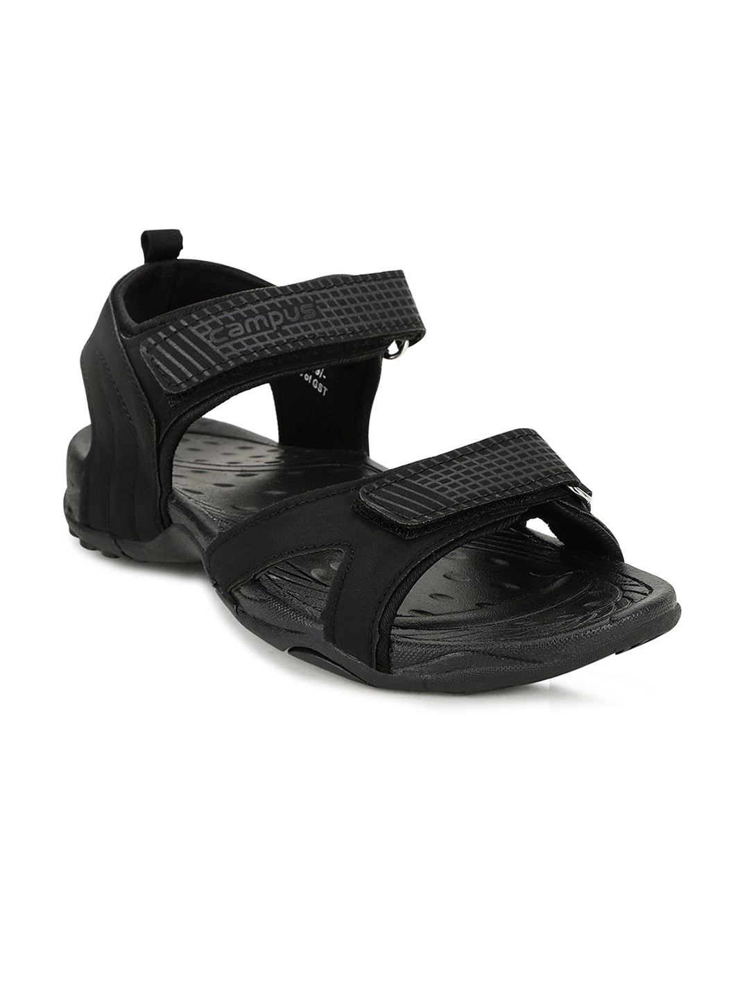 

Campus Unisex Kids Solid Black Comfort Sandals