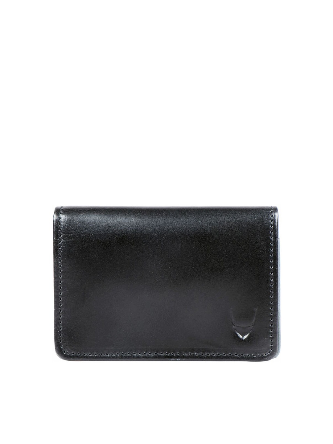 

Hidesign Men Black & Grey Solid Leather Card Holder