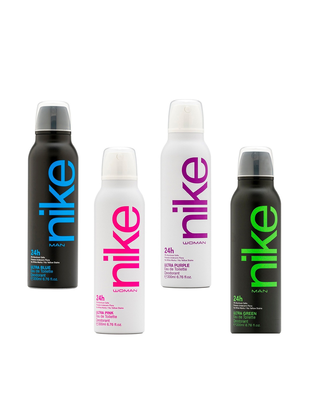 

Nike Set of 4 Ultra Series Men & Women Deodorant, Transparent