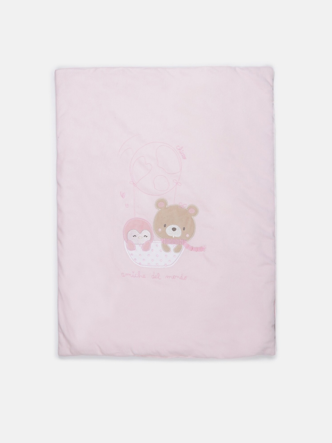 

Chicco Kids Pink Printed Sustainable Pram Blanket
