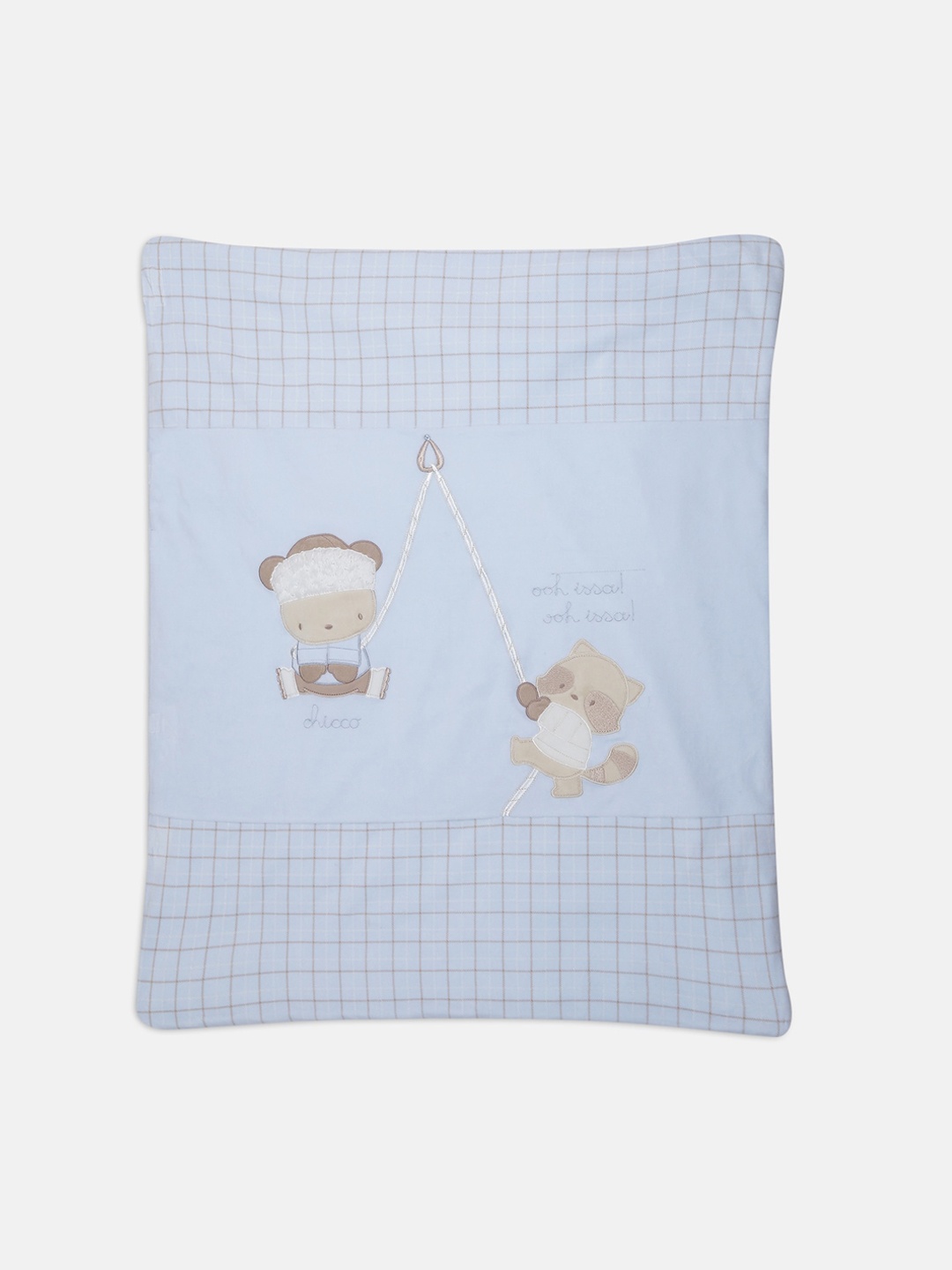 

Chicco Infant Boys Blue & Brown Printed Sustainable Pram Blanket