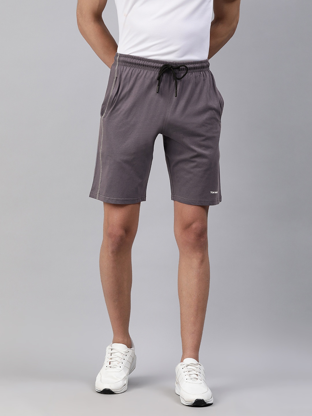 

TOM BURG Men Charcoal Running Sports Shorts