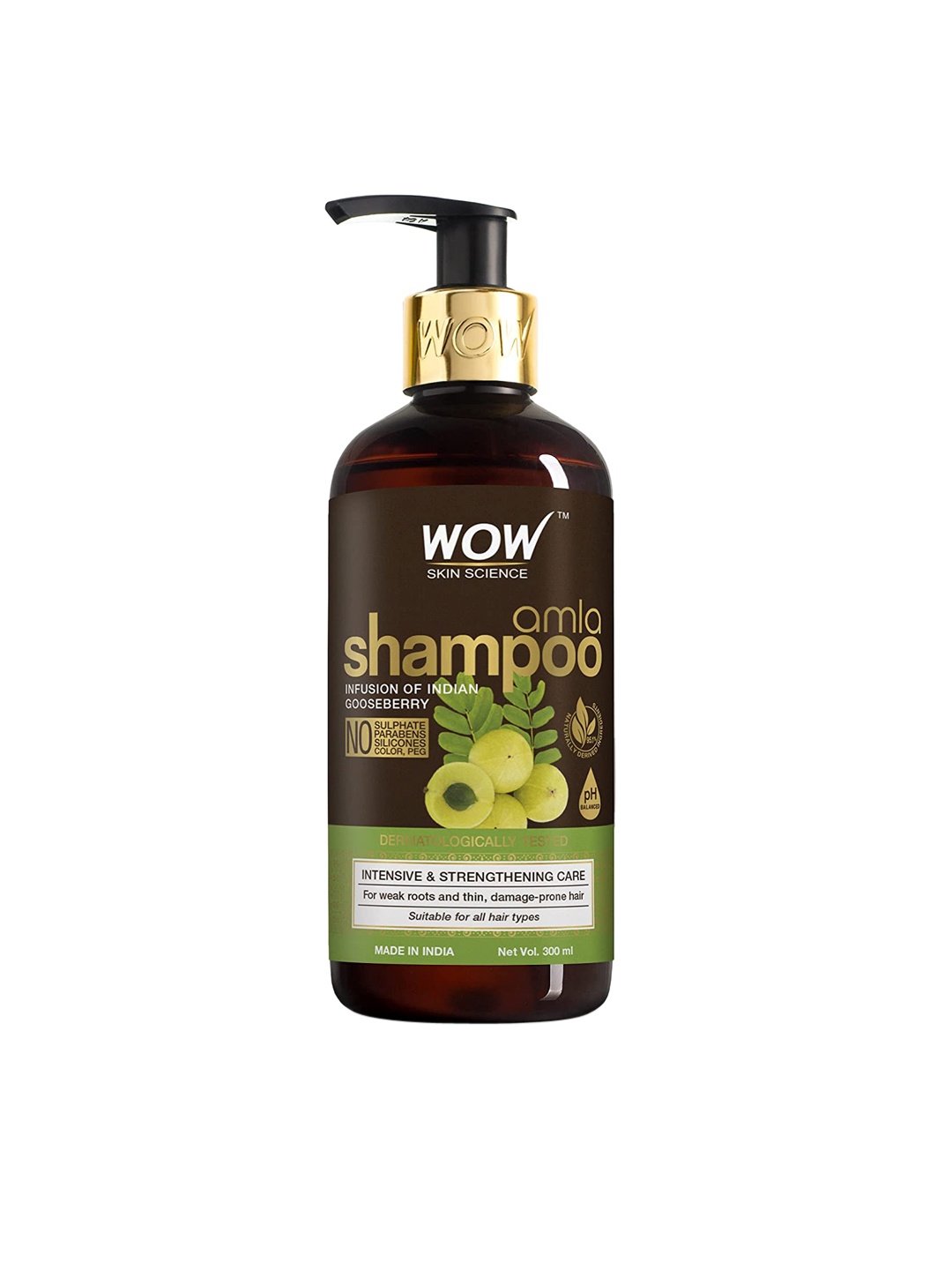 

WOW SKIN SCIENCE Amla Shampoo For Weak Hair - 300ml, Transparent