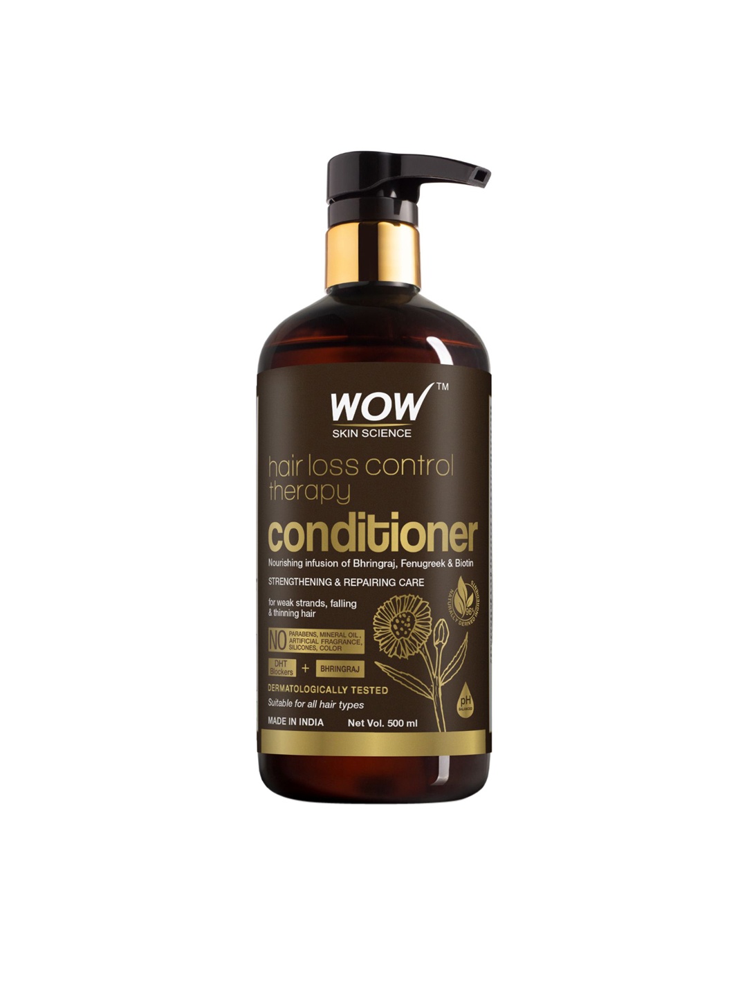 

WOW SKIN SCIENCE Hair Loss Control Therapy Conditioner - 500 ml, Transparent