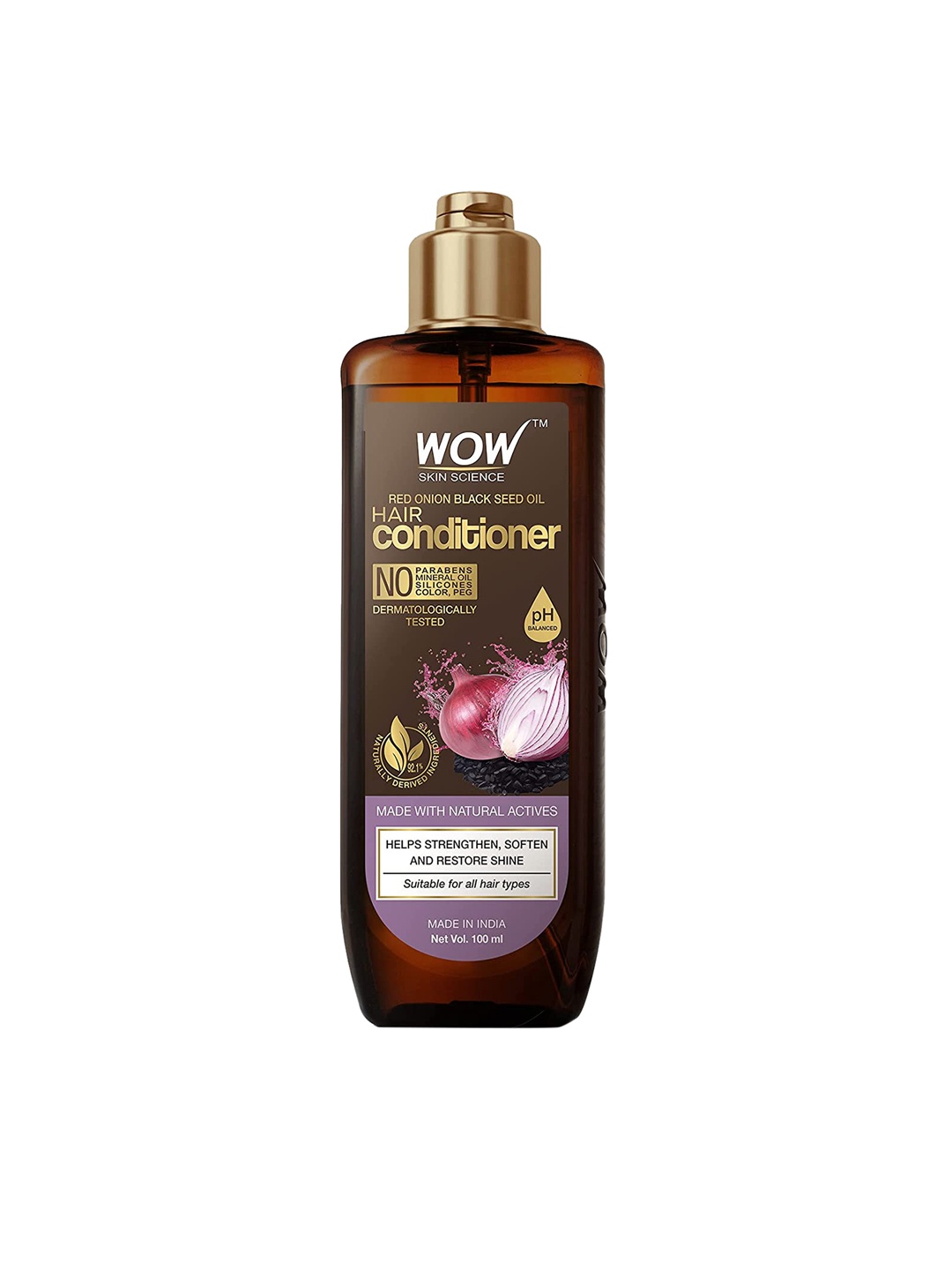 

WOW SKIN SCIENCE Red Onion & Black Seed Oil Hair Conditioner - 100 ml, Transparent