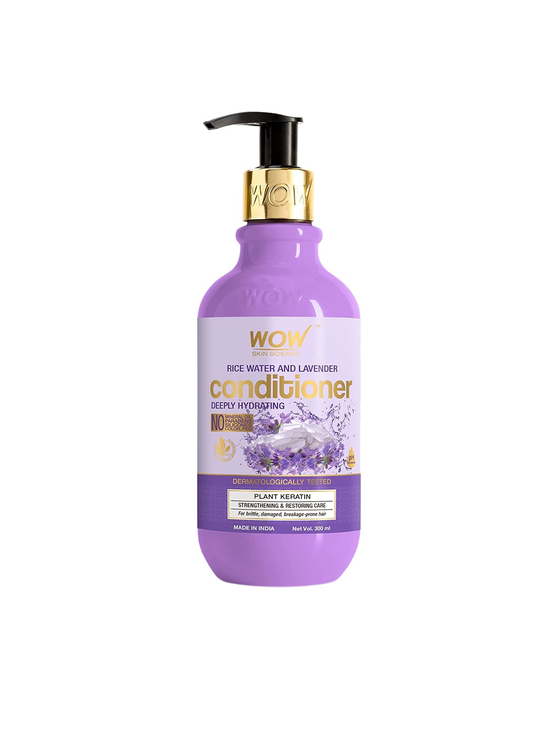 

WOW SKIN SCIENCE Conditioner Eith Rice Water Rice Keratin & Lavender Oil - 300 ml, Transparent