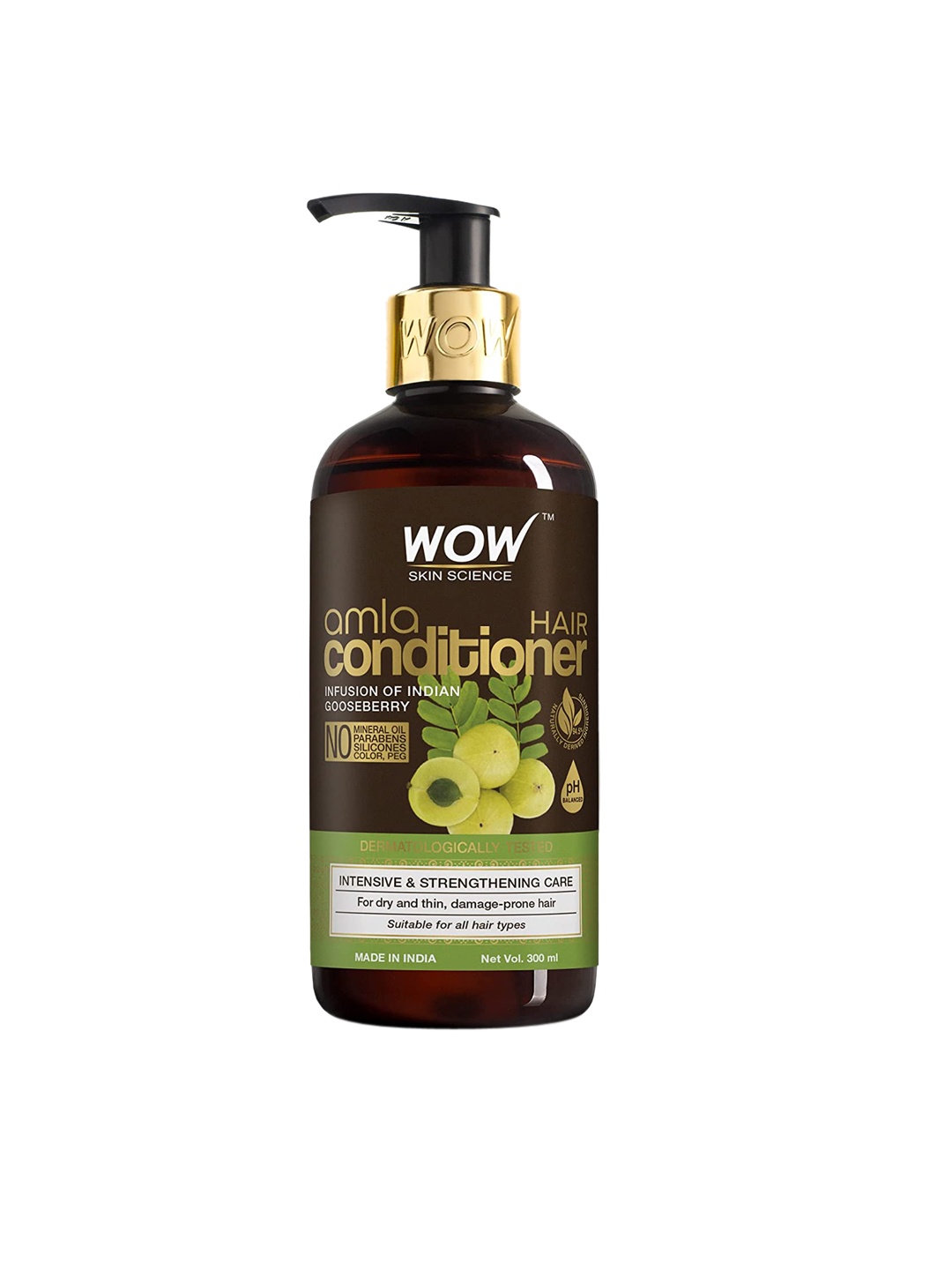 

WOW SKIN SCIENCE Amla Hair Conditioner For Weak Hair - 300ml, Transparent