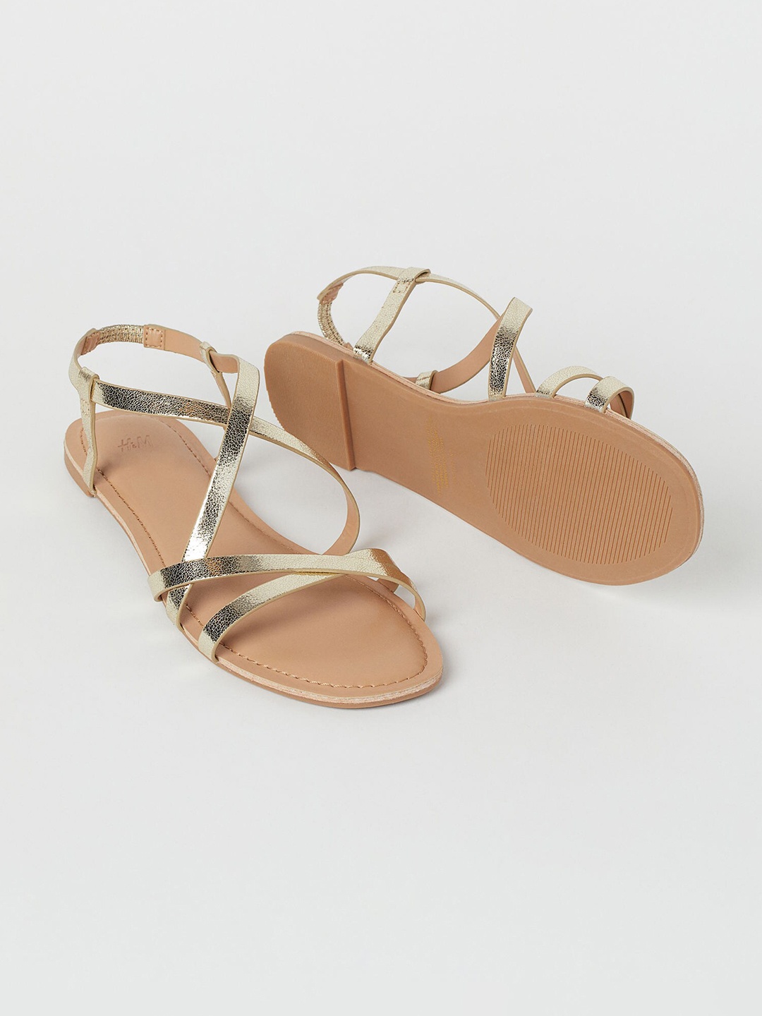 

H&M Women Gold-Toned Sandals