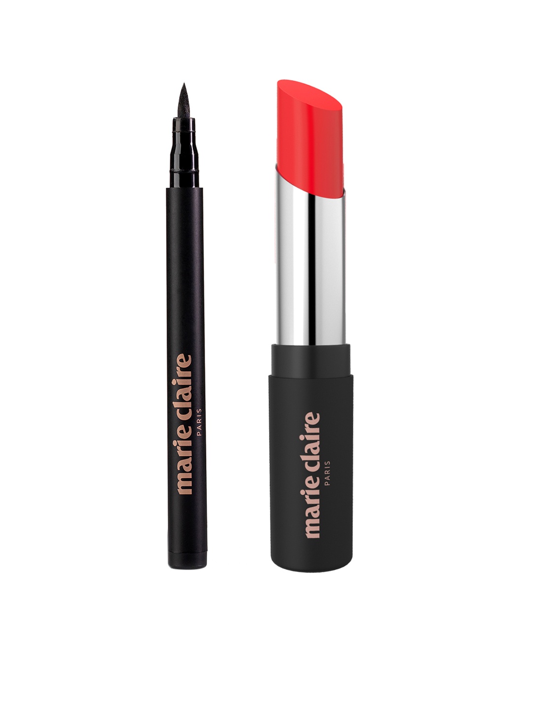 

Marie Claire Set of Matte Lipstick & Sketch Eyeliner, Black