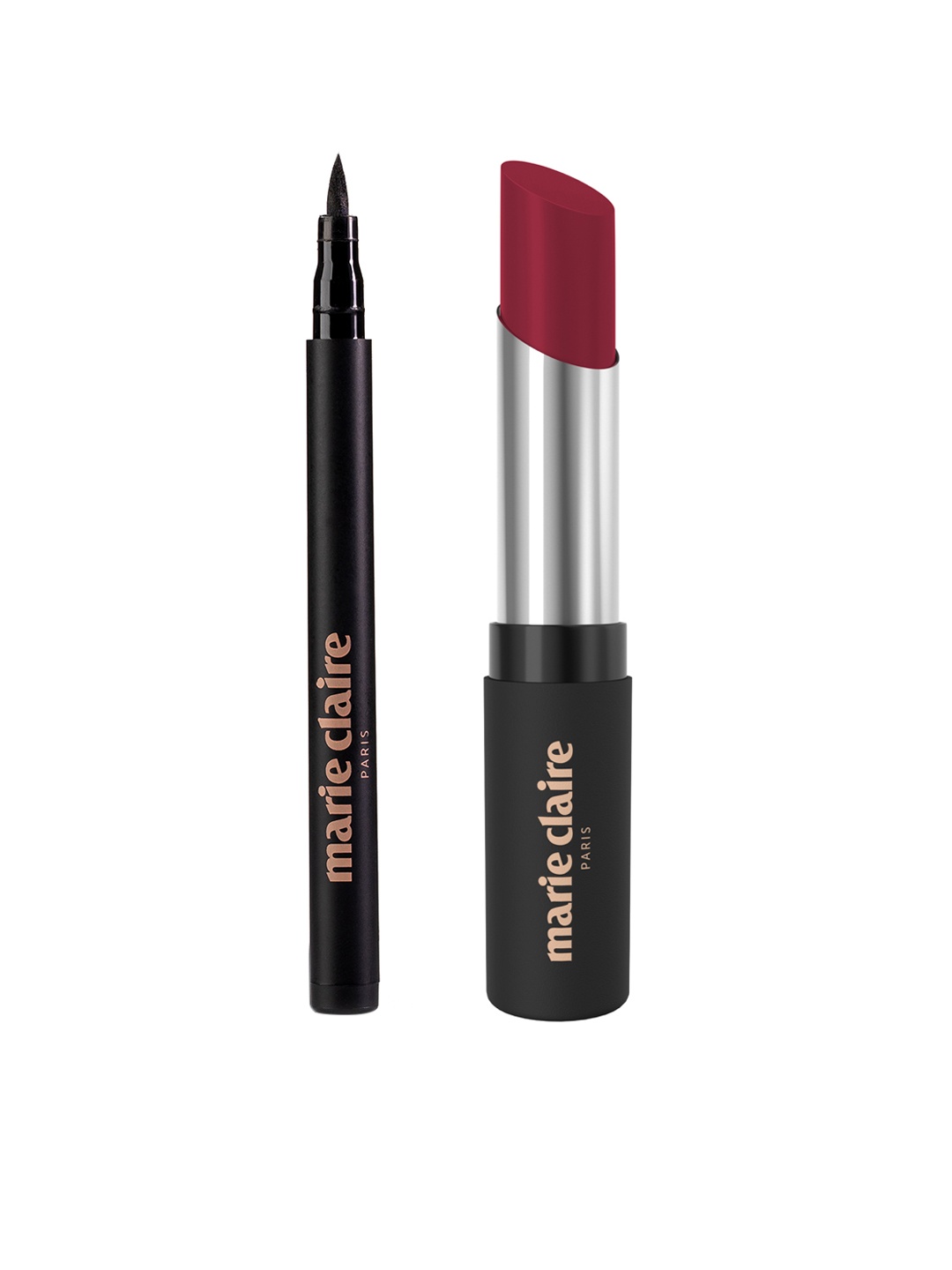 

Marie Claire Set of Sketch Eyeliner & Matte My Match Lipstick, Black