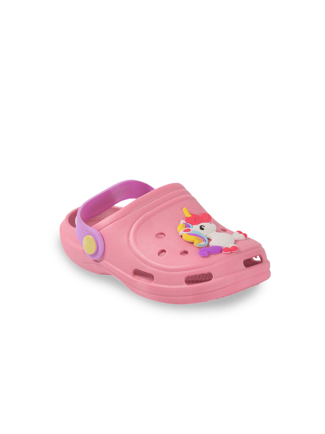 

Yellow Bee Girls Pink Unicorn Patch Clogs