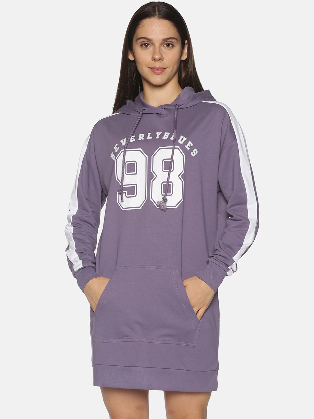 

BEVERLY BLUES Purple T-shirt Dress
