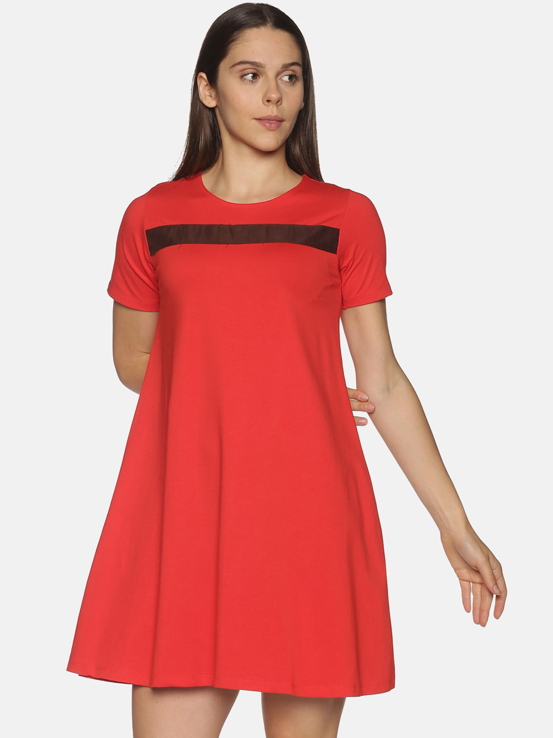 

BEVERLY BLUES Red A-Line Dress