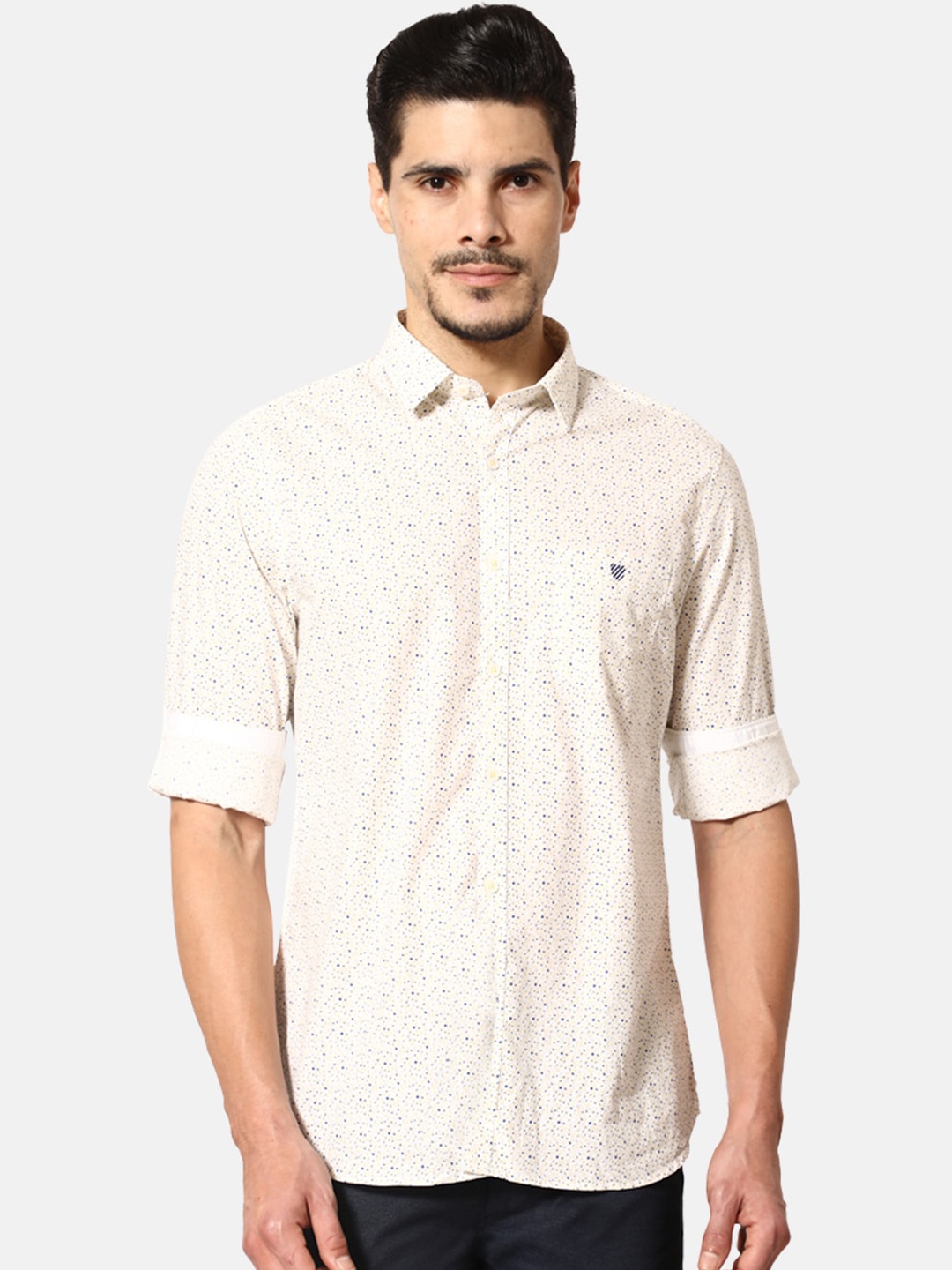 

J Hampstead Men Yellow Slim Fit Floral Opaque Printed Casual Shirt