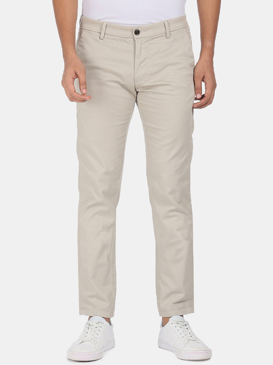 

Arrow Sport Men Beige Regular Trousers