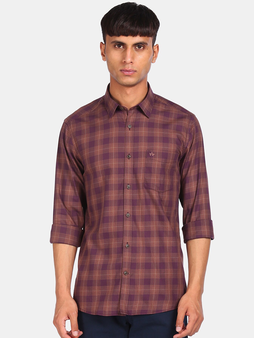 

Arrow Sport Men Red Pure Cotton Tartan Checks Opaque Checked Casual Shirt