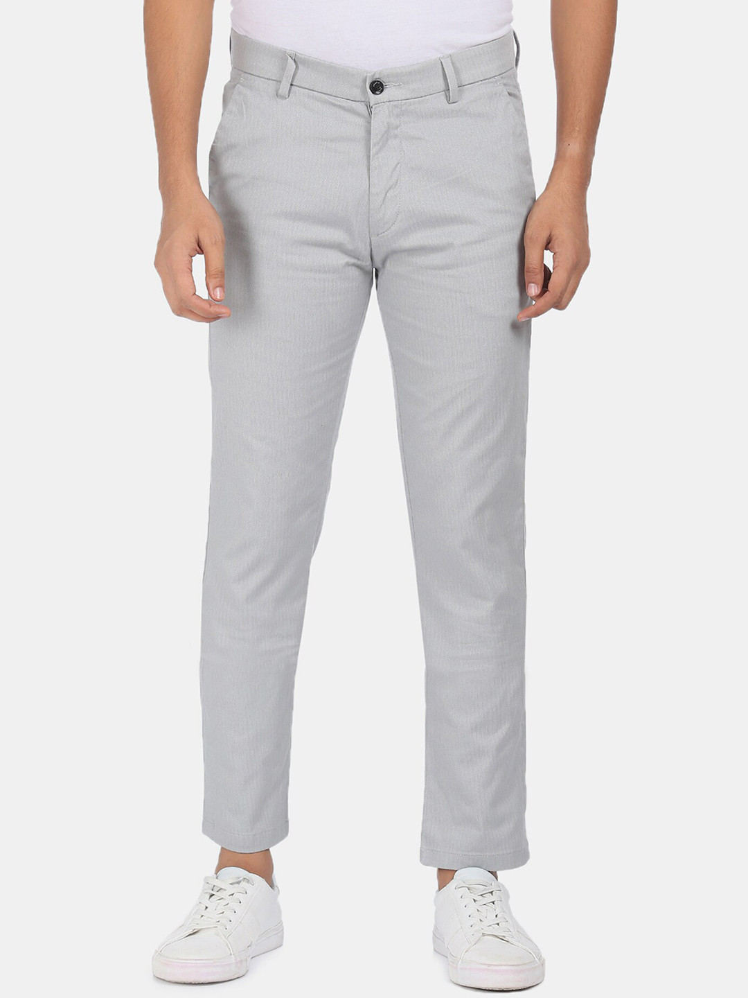 

Arrow Sport Men Grey Solid Chinos Trousers