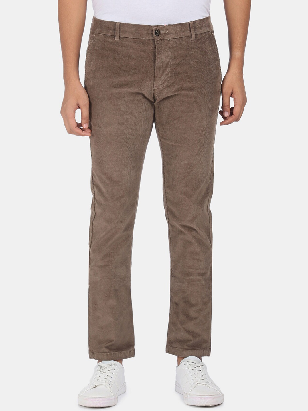 

Arrow Sport Men Brown Solid Corduroy Trousers