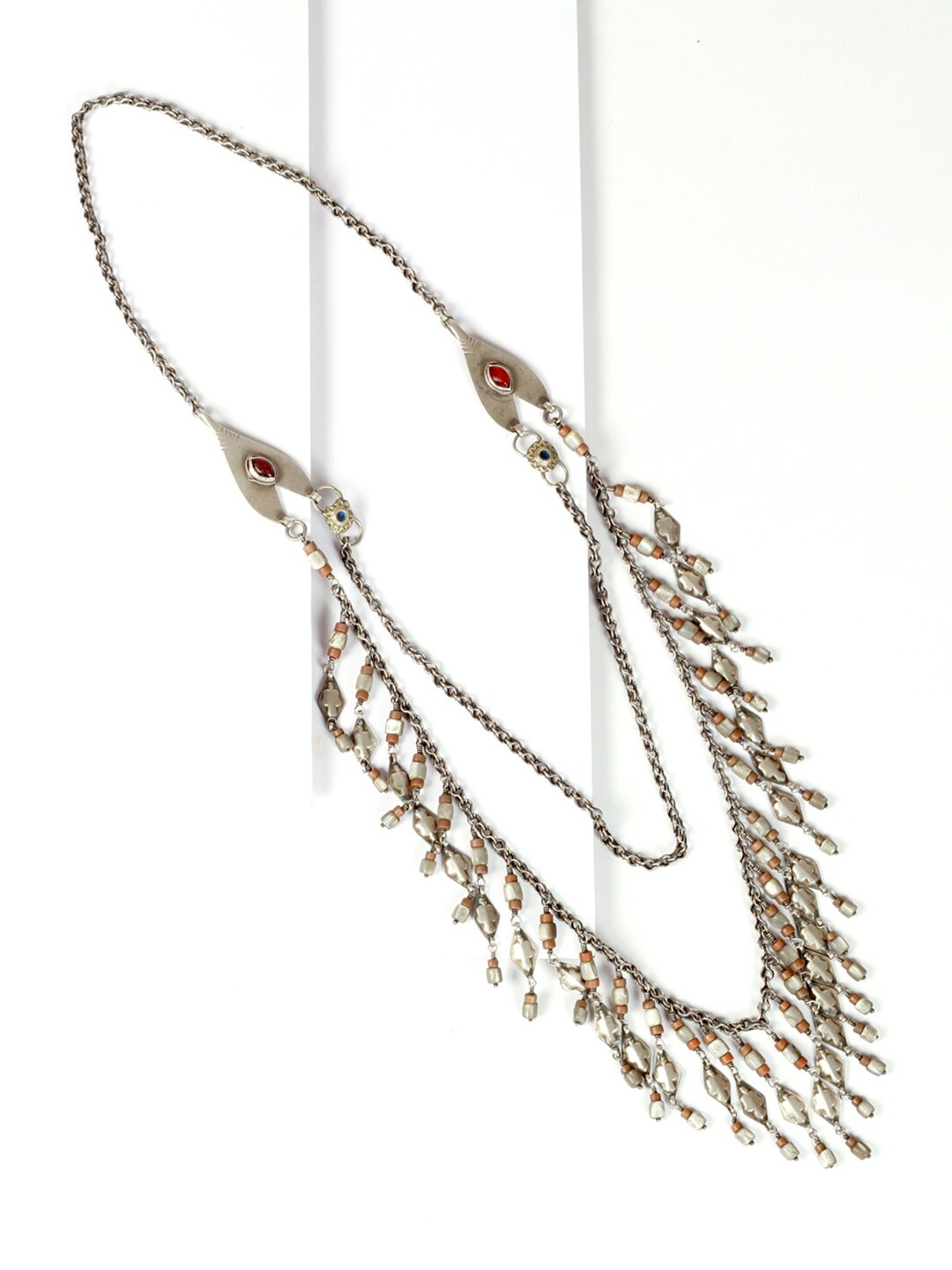 

SANGEETA BOOCHRA Women Silver Handcrafted Layered Necklace