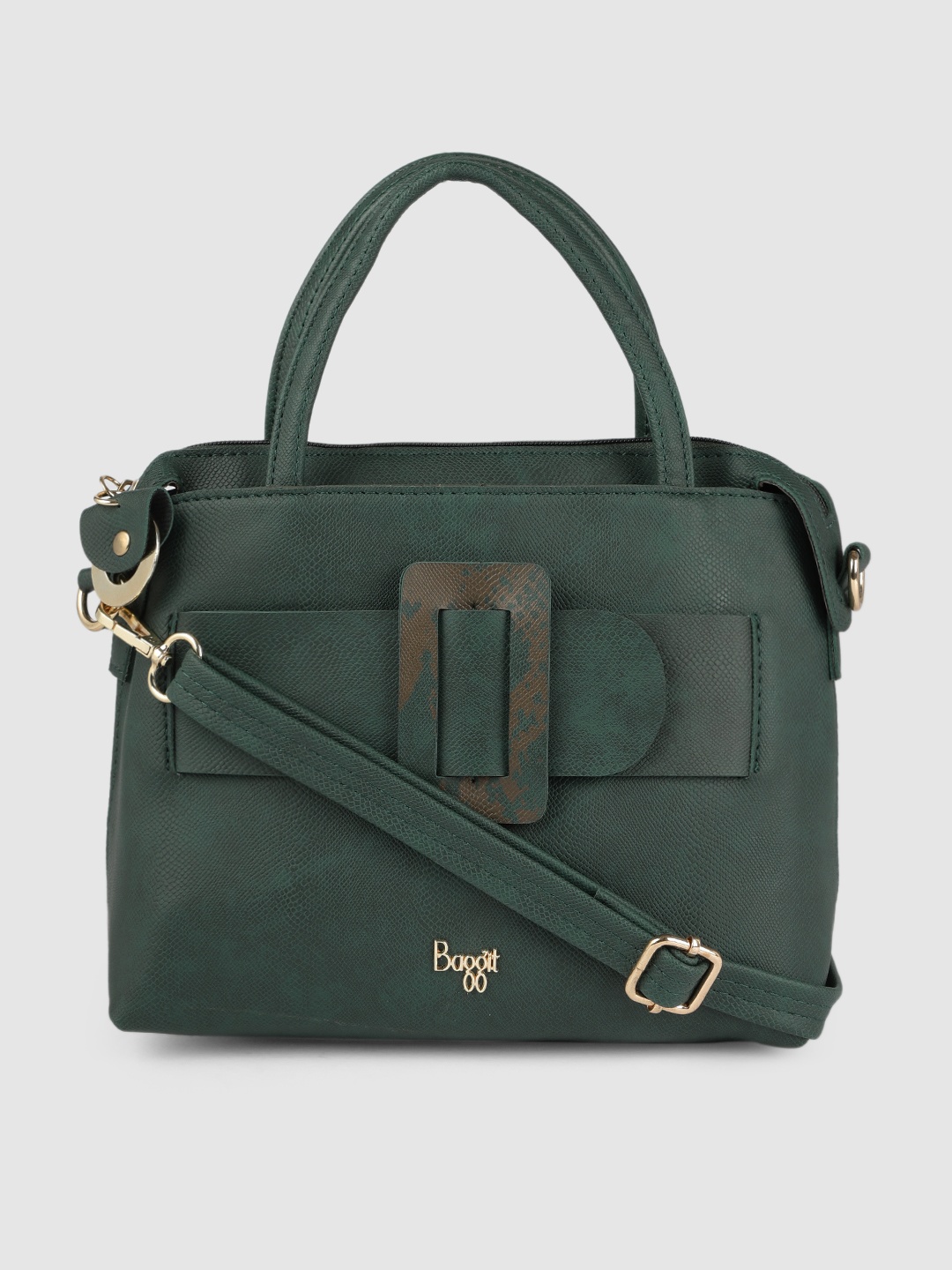 

Baggit Green Textured Handheld Bag