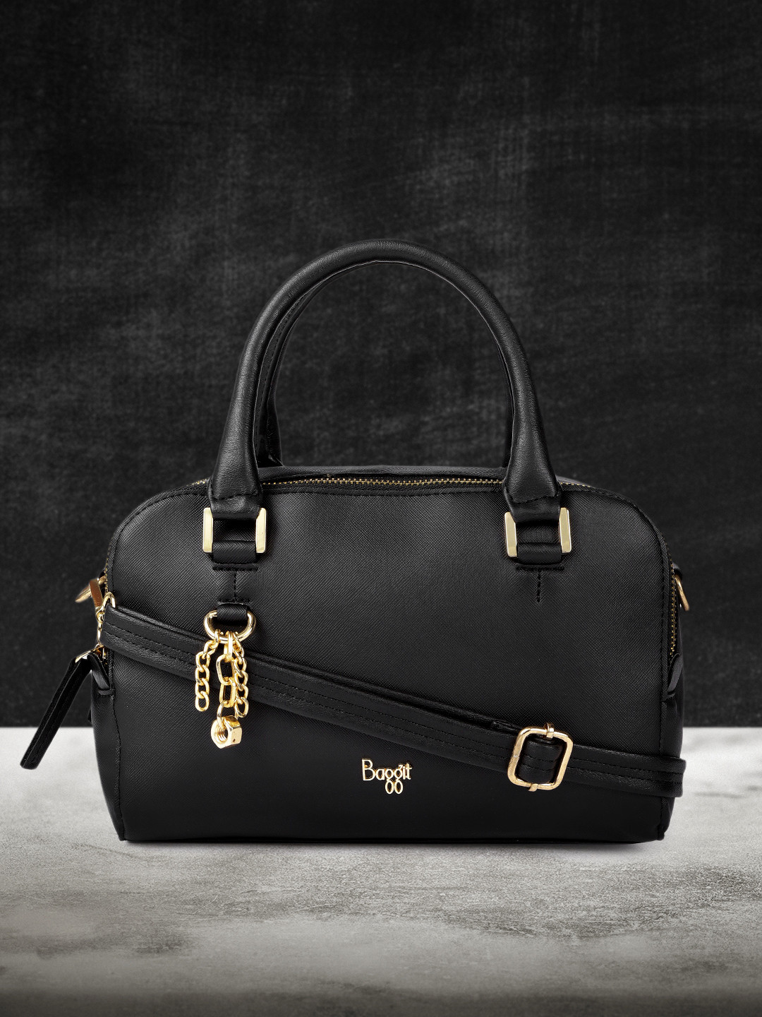 

Baggit Women Black Solid Handheld Bag
