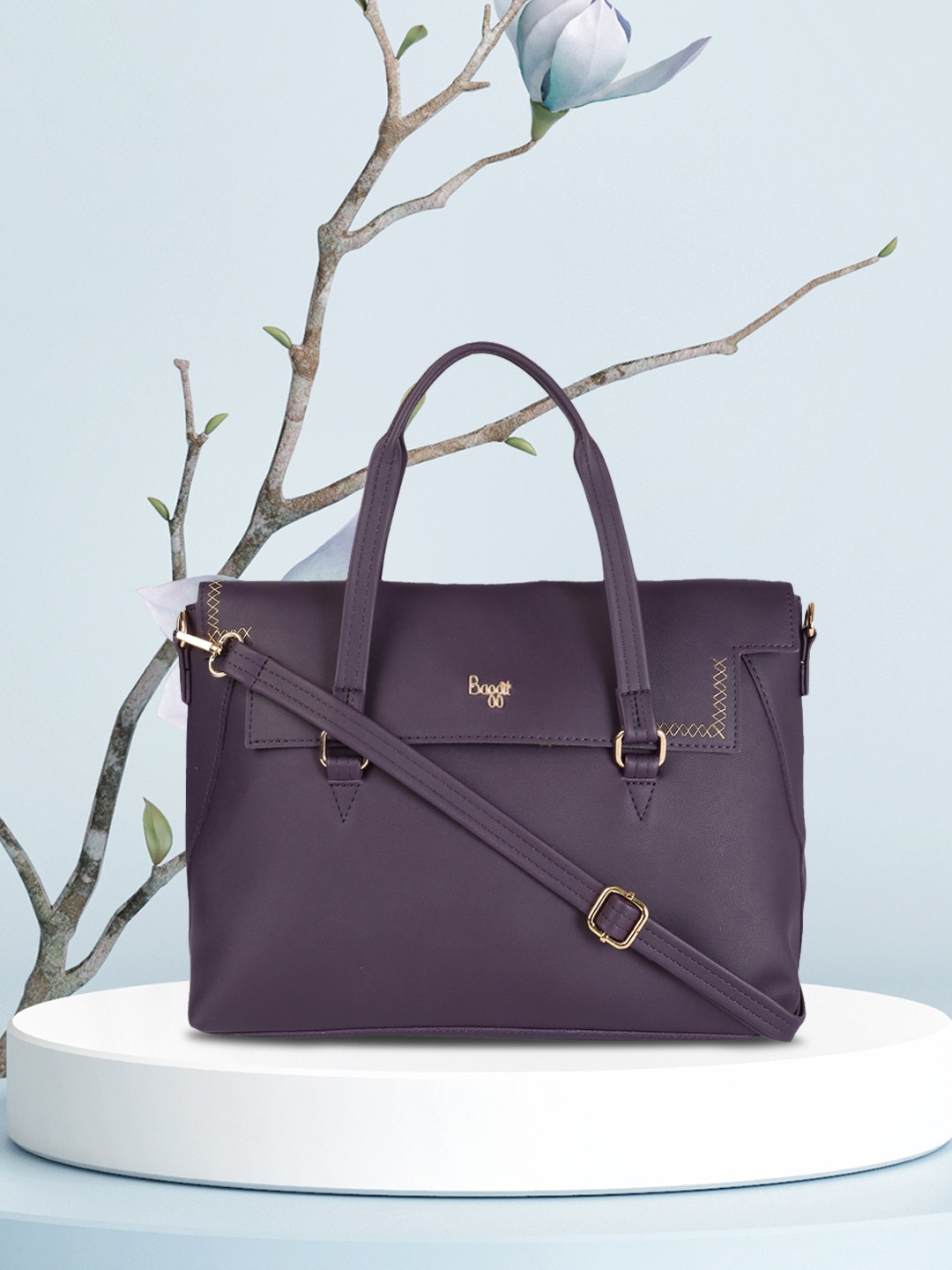 

Baggit Purple Solid Handheld Bag