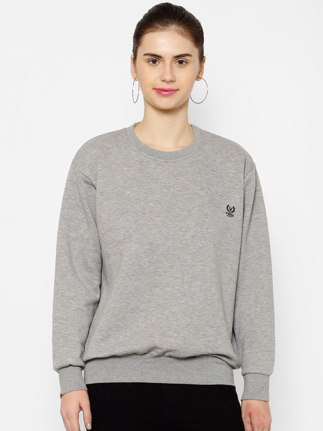 

VIMAL JONNEY Women Grey Sweatshirt