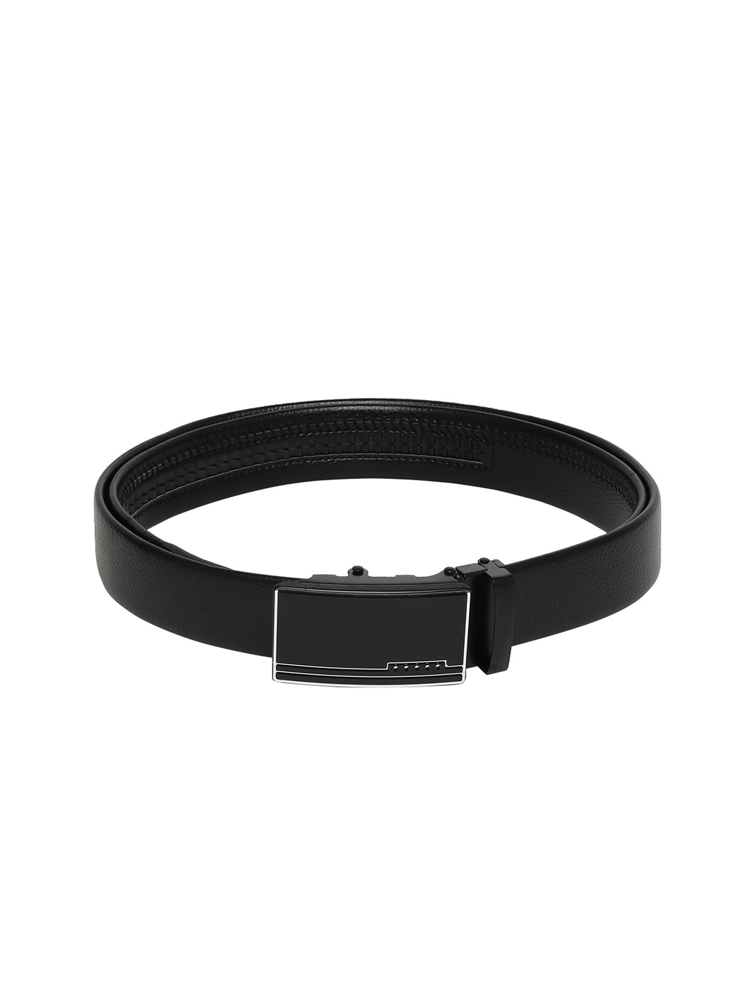 

Calvadoss Men Black Textured PU Belt