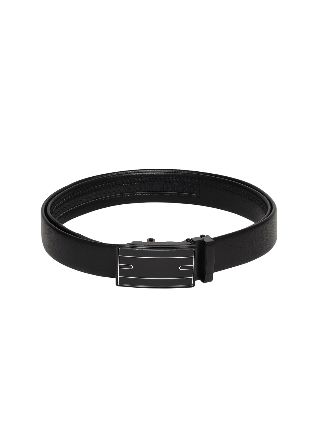 

Calvadoss Men Black Textured PU Belt