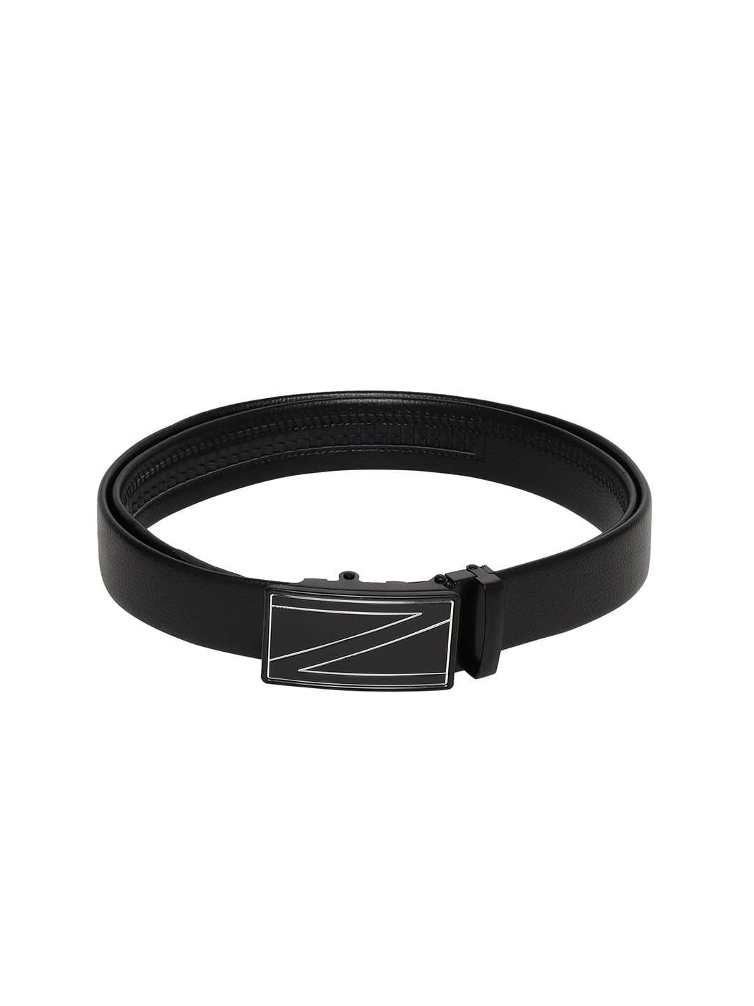 

Calvadoss Men Black Textured PU Belt