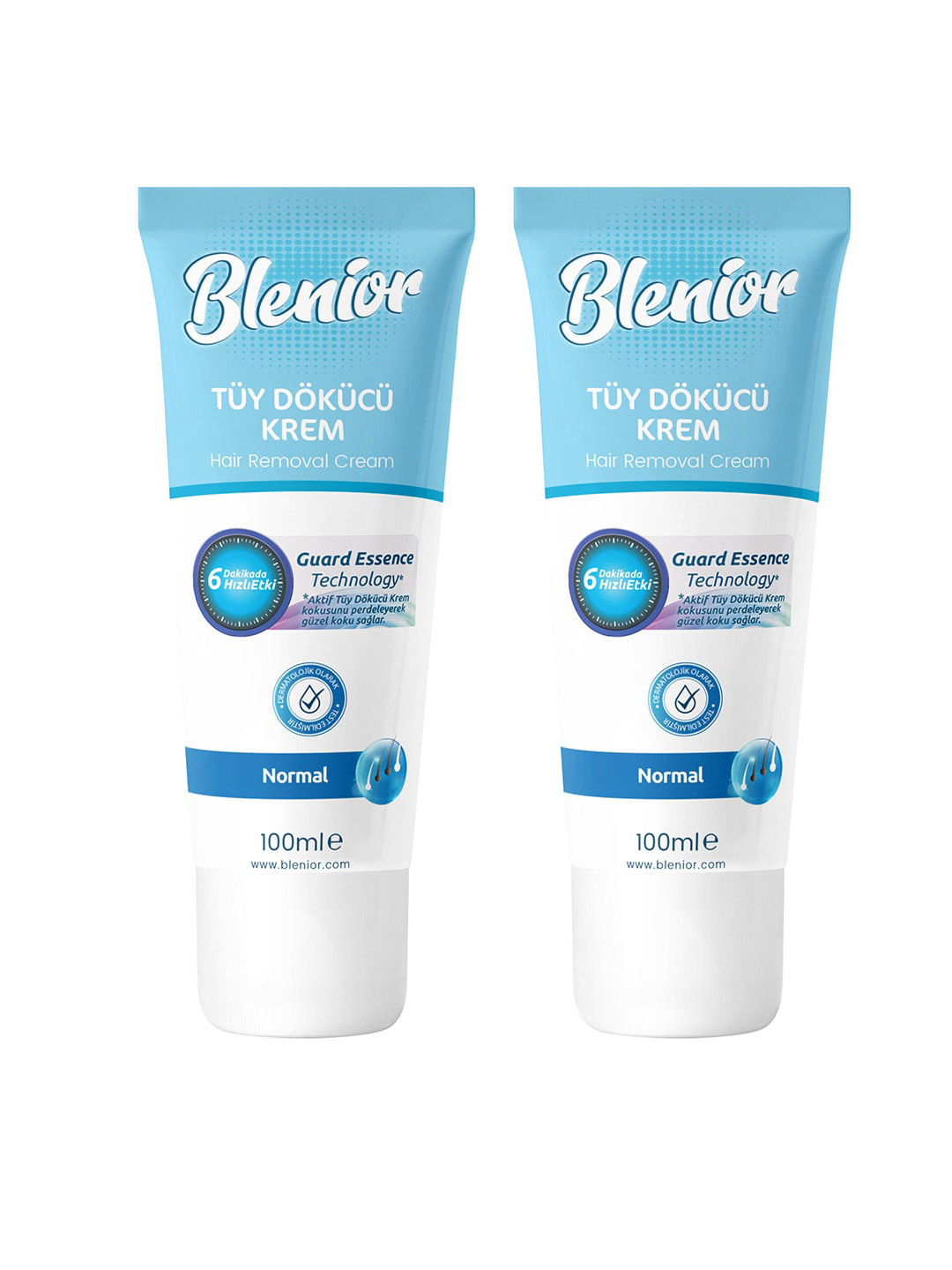 

Blenior Pack of 2 Hair Removal Cream - Normal Skin, Blue