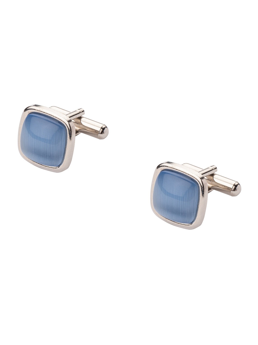 

The Tie Hub Blue & Gold-Toned Pearl Cufflink
