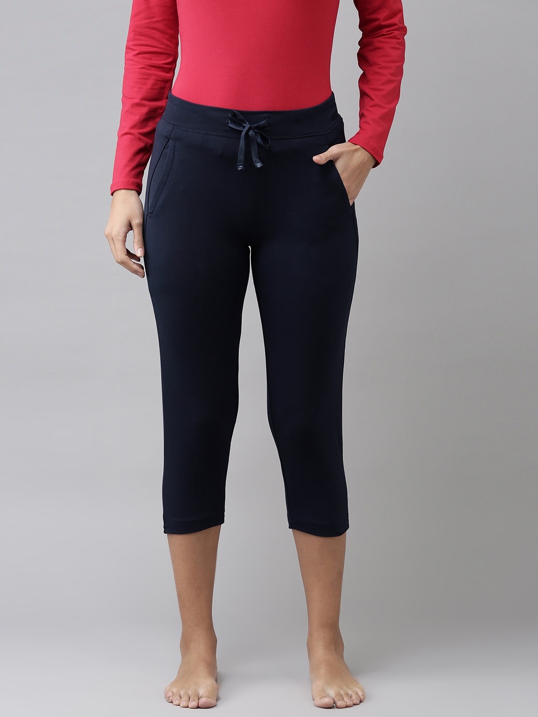 

Van Heusen Women Navy Blue Capris