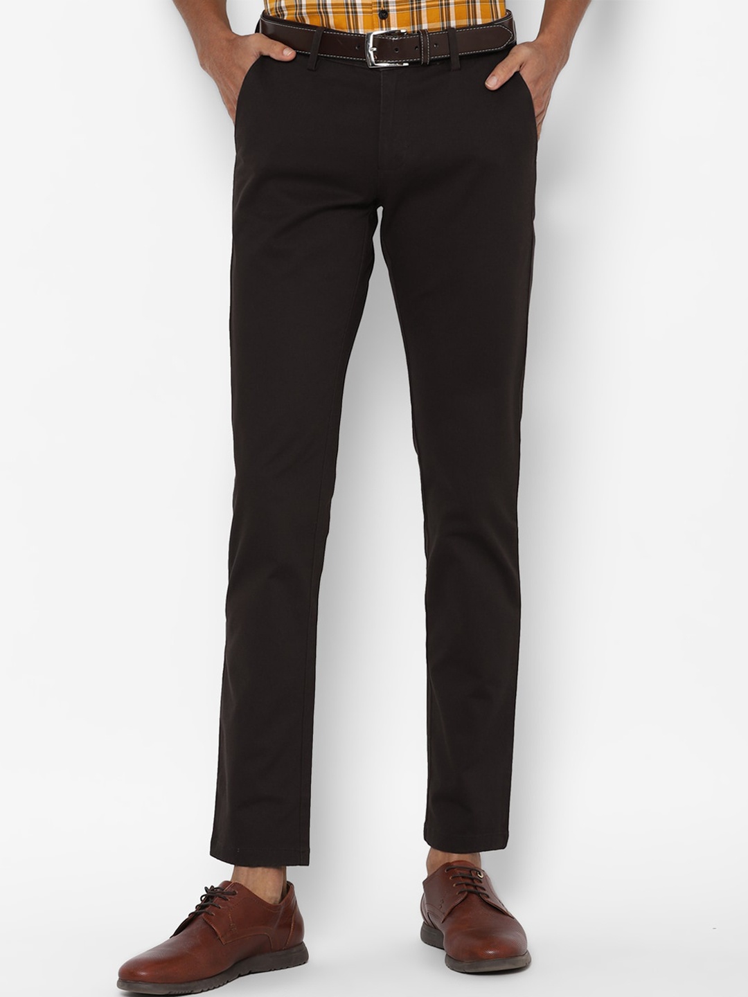 

Allen Solly Men Brown Slim Fit Trousers