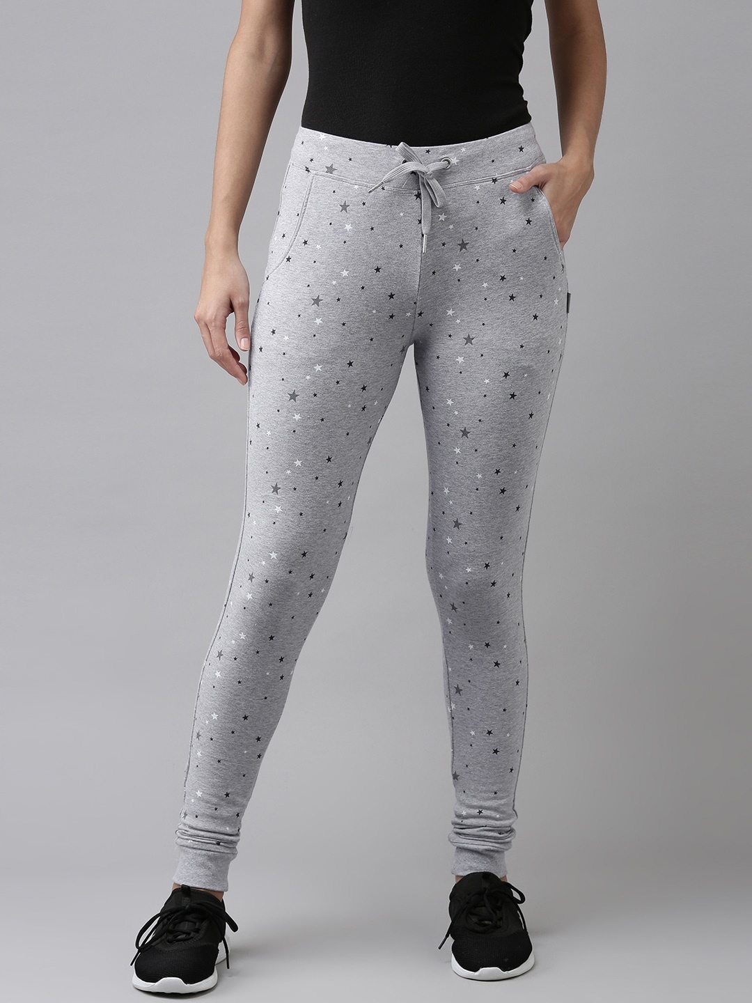 

Van Heusen Women Printed Regular Joggers, Grey