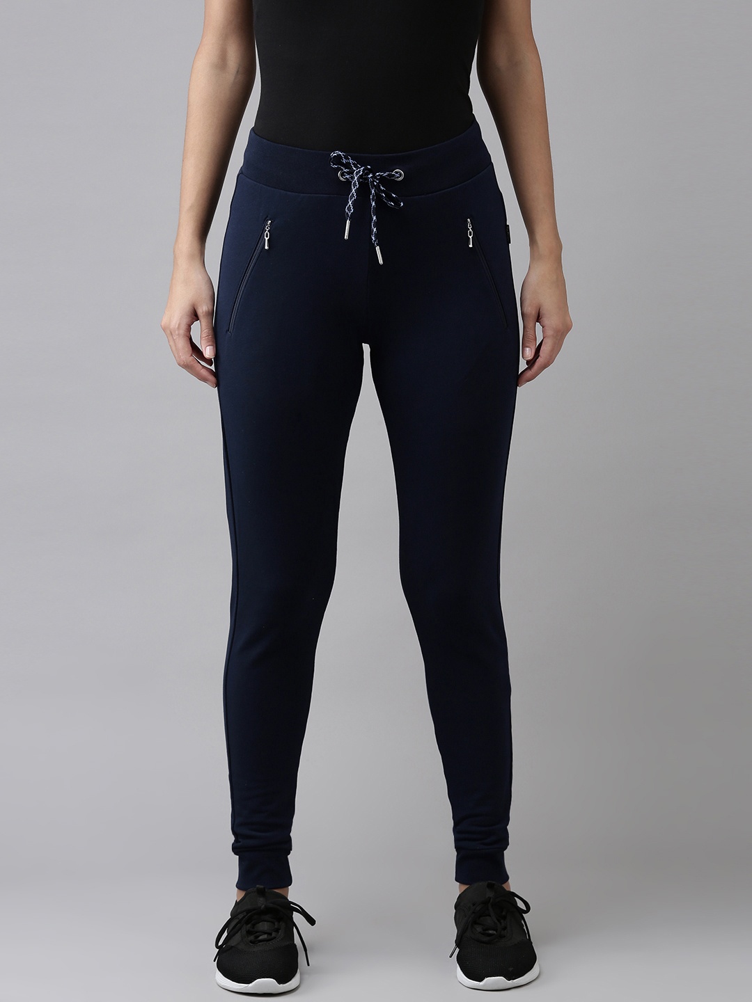 

Van Heusen Women Smart Tech Easy Stain Release Slim Fit Joggers, Navy blue