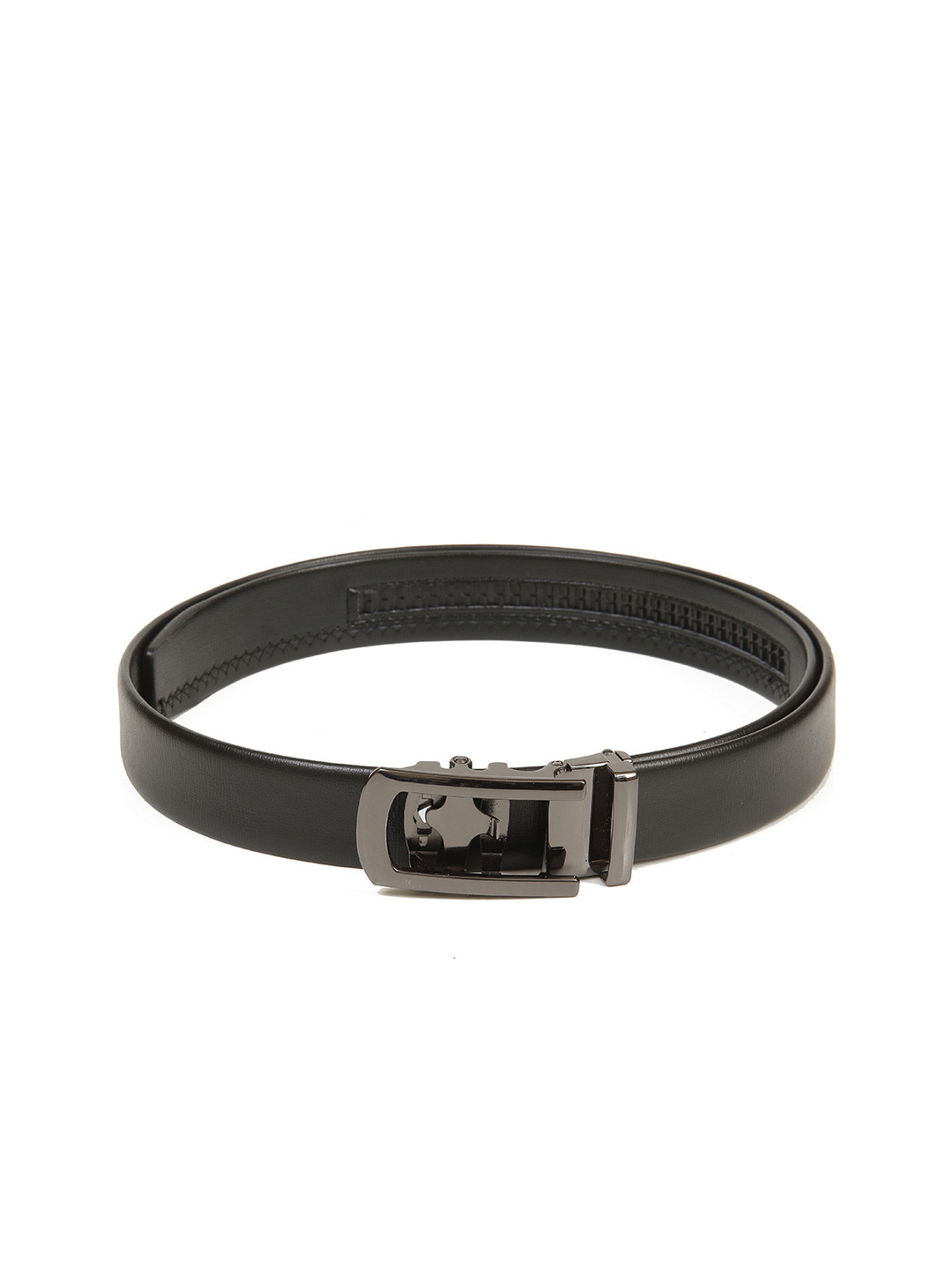 

Calvadoss Men Black Textured PU Belt
