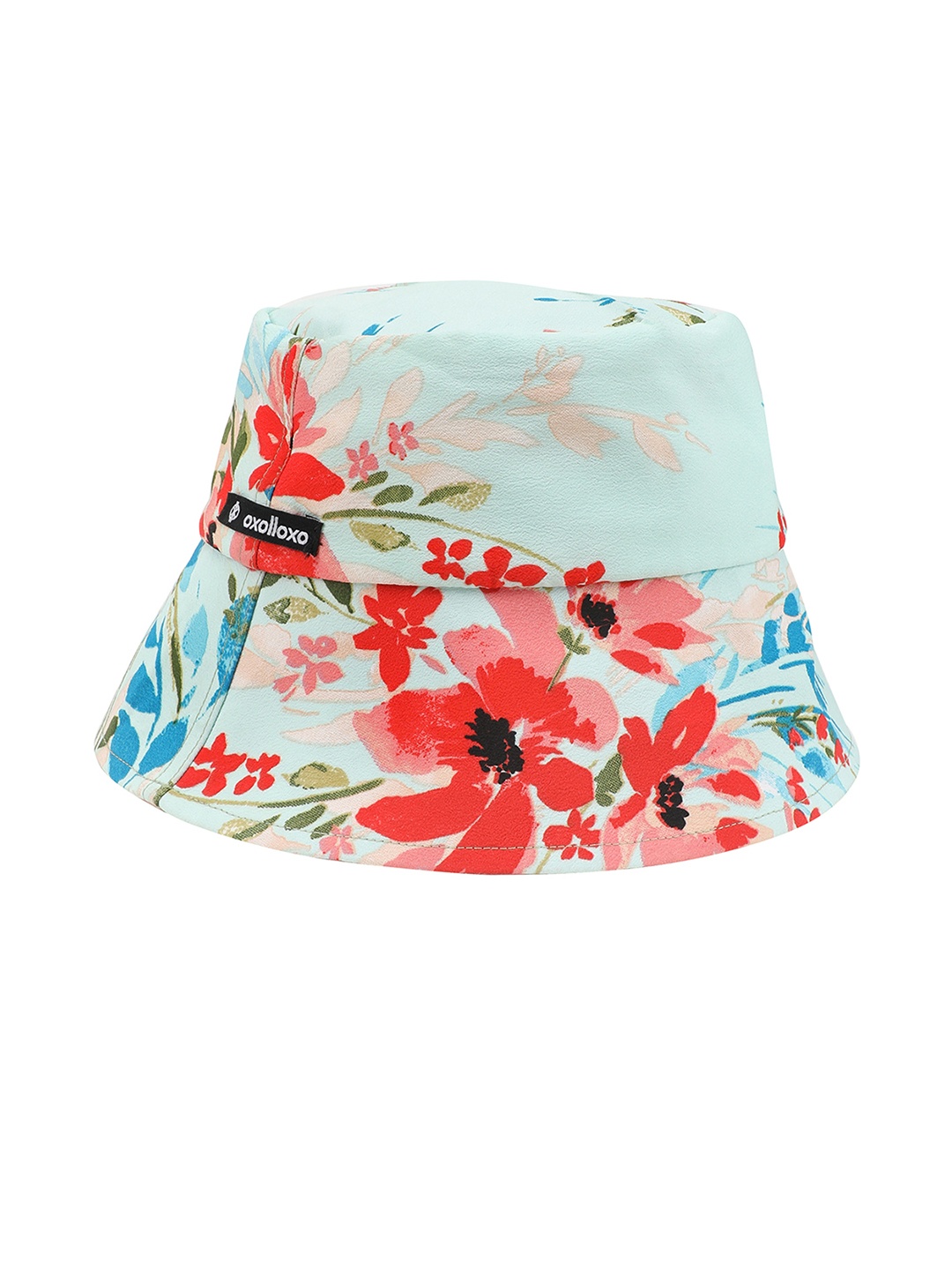 

Oxolloxo Women Blue & Pink Lilly Pulp Printed Reversible Bucket Hat