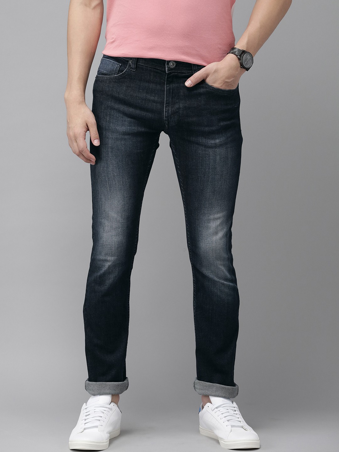 

BEAT LONDON by PEPE JEANS Men Blue Slim Fit Light Fade Stretchable Jeans